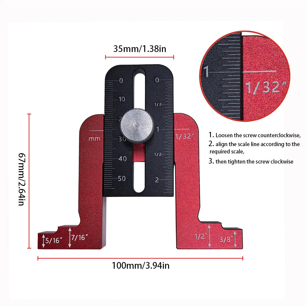 1pc Woodworking Height Gauge Adjustable Angles For Table Saw Circular Saw Routers Depth Height Gauge Accessories
