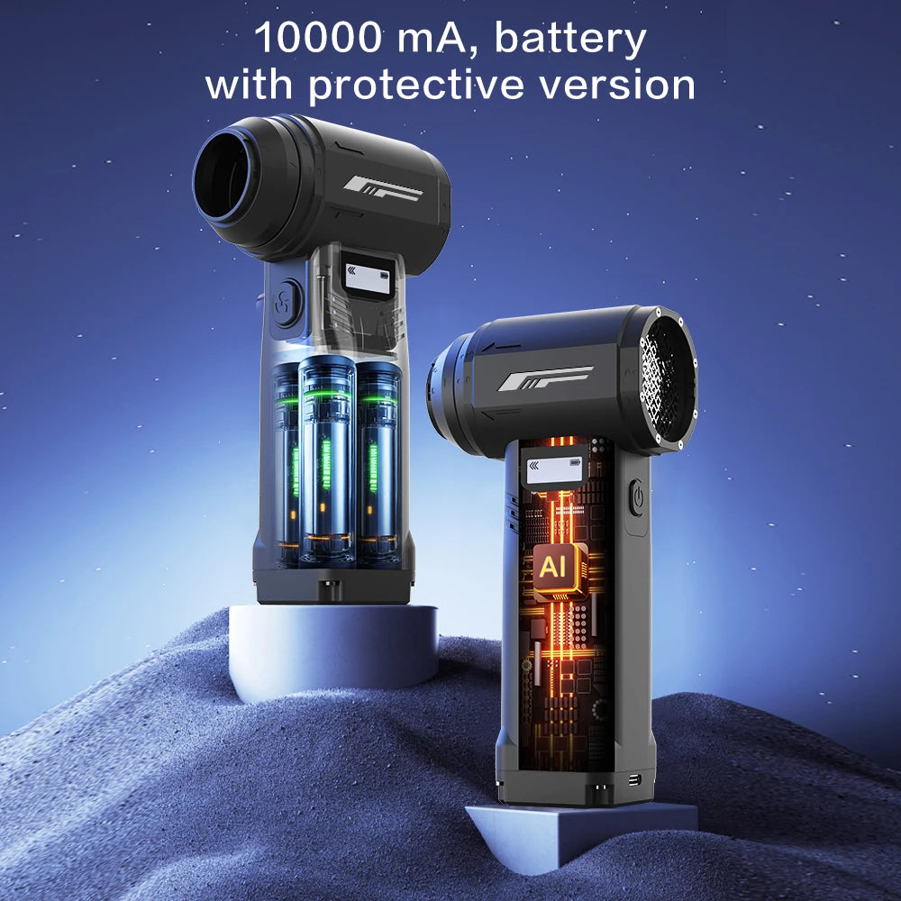 990000RPM Jet Fan LED Lighting Strong Blower Infinite Speed Regulation Blowing/Suction Brushless Duster Blower For Car Clean