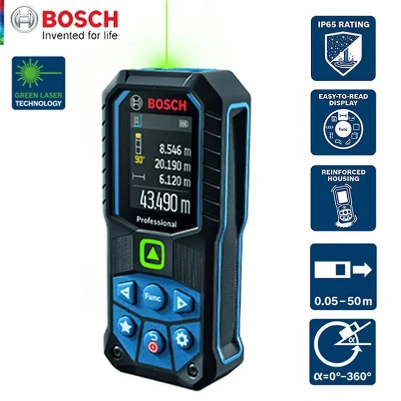 Bosch 50M Laser Distance Meter GLM 50-27 CG Professional Green Laser Rangefinder Digital Tape Electronic Measuring Tools Glm50