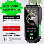 MT19 LED Color Screen Wood Moisture Meter Wall Moisture Content Tester Paperboard Humidity Detector Cement Brick Moisture Tester