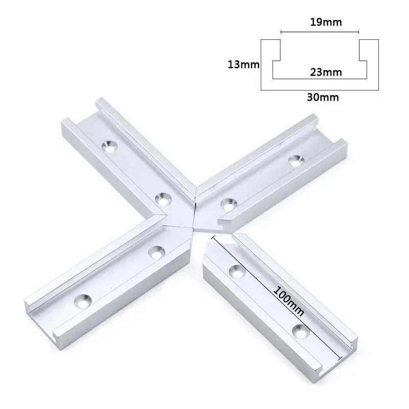 T-Track Cross Connector T-Slot Connection Universal Woodworking 30 Type Cross Slide Slot Woodwork Table Saw Miter Track Chute