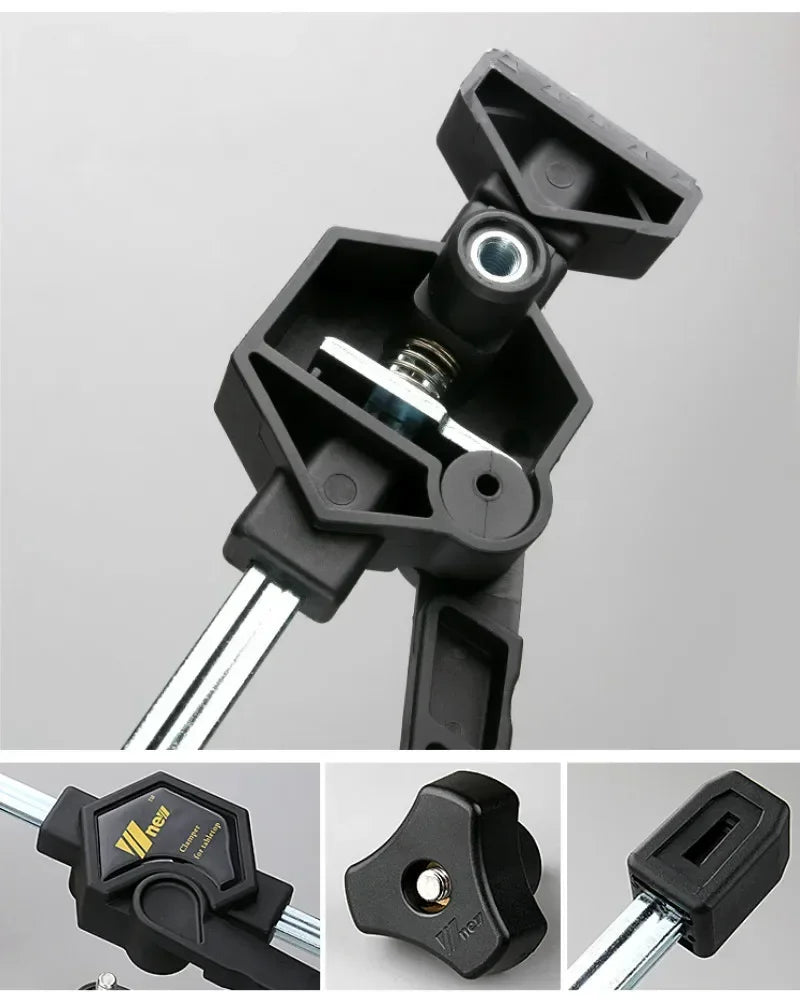 MFT Tischklemme, verstellbarer Rahmen, Schnellbefestigungsclip für Holzbearbeitung, 19/20-mm-Bohrung, Spannvorrichtungsset mit Ratschenlösewerkzeug 