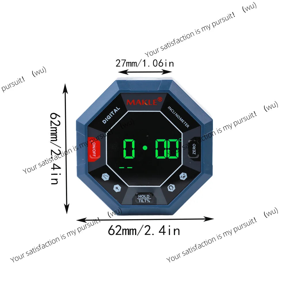 High precision laser inclinometer nine-sided magnetic suction digital display inclinometer multi-function laser angle measuring