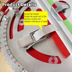 Verstellbare Winkelführungsschiene, Vierkant-Klemme 0-60 Grad, Positionierplatte für elektrische Kreissägen, passend für Makita/Fetos-Schienen