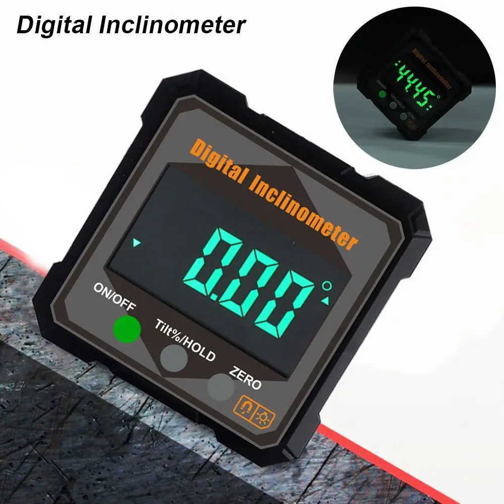 1Pcs Multifunctional Digital Inclinometer Electronic Magnetlc 360-degree Measurement Digital Angle Finder High Accuracy