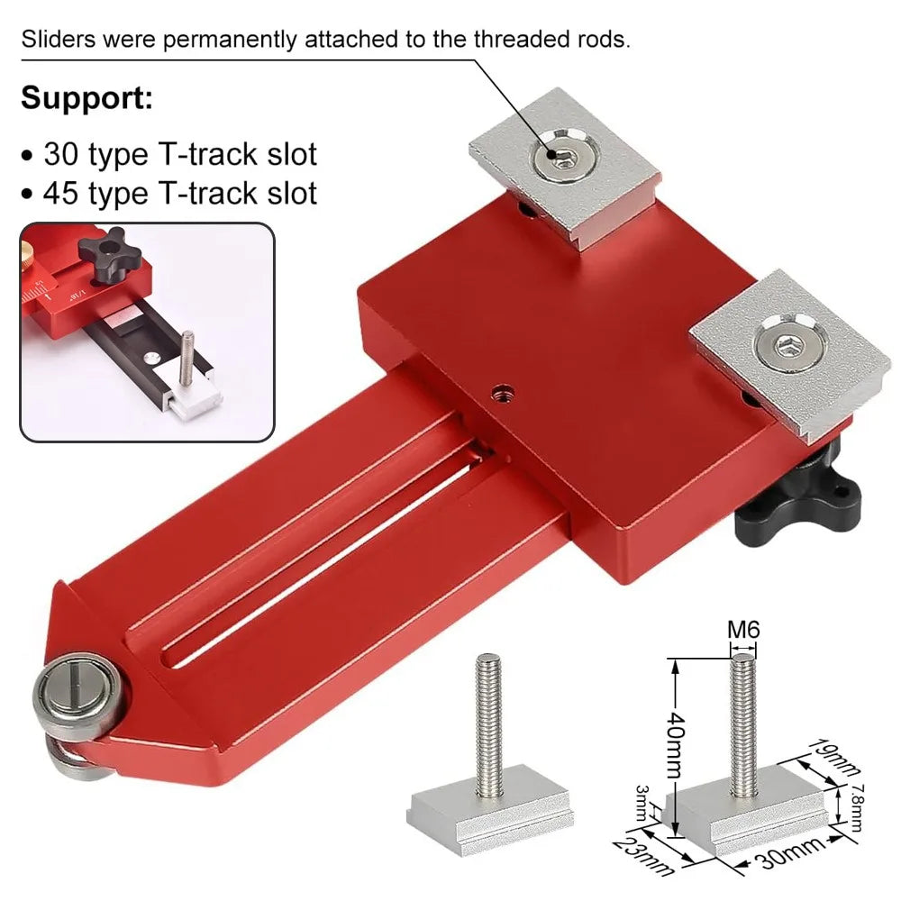 90/140mm Extended Thin Rip Jig, Table Saw Jig Guide, Saw Locator, for Repeat Narrow Strip Cuts Works, with Table Saw Router Band