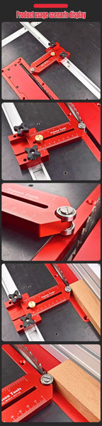 90/140mm Extended Thin Rip Jig, Table Saw Jig Guide, Saw Locator, for Repeat Narrow Strip Cuts Works, with Table Saw Router Band