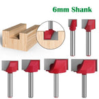 Durable 6mm Shank Milling Cutter Cleaning Bottom Bit Router Bits Wood Carving Woodworking Tools