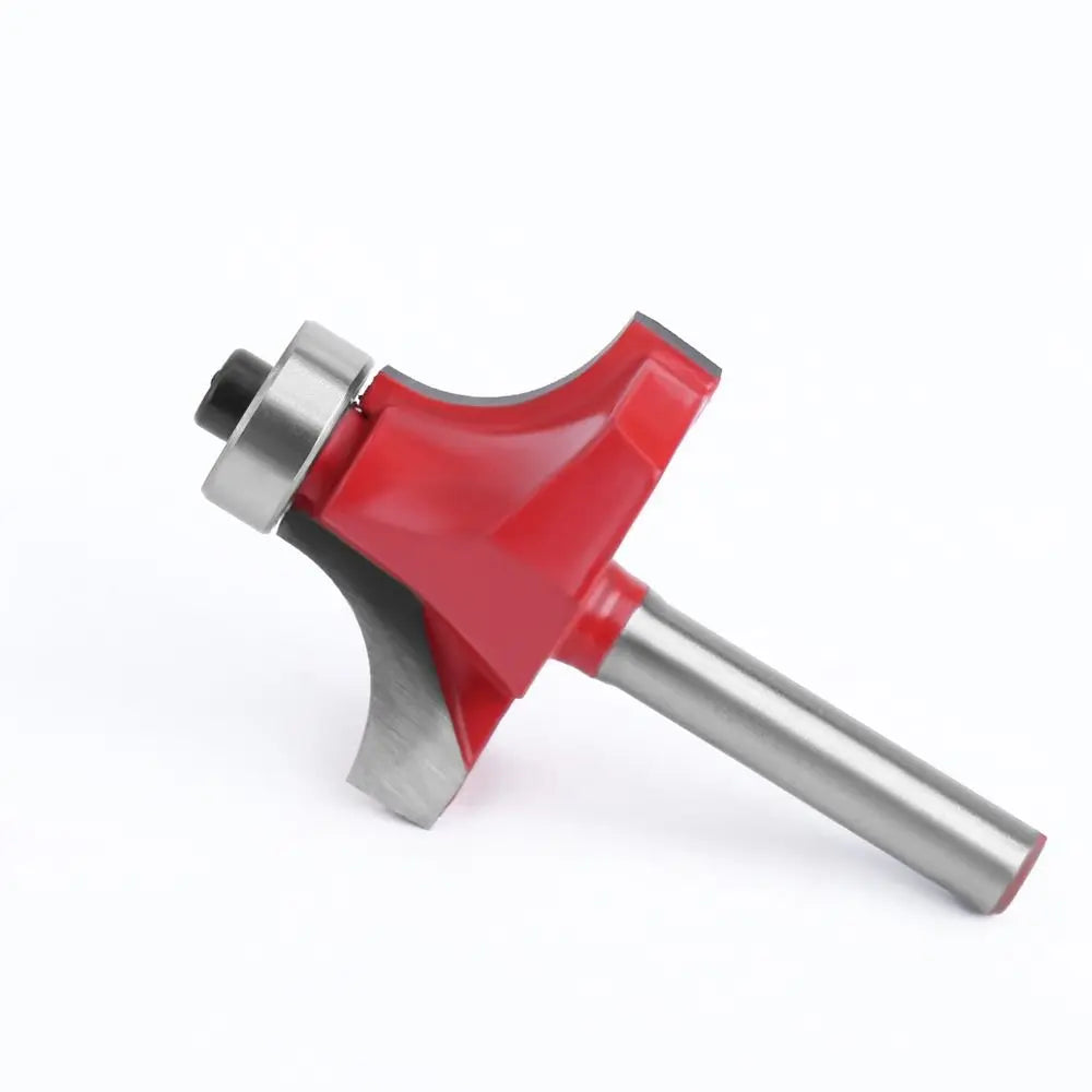 6.35mm Shank Corner Rounding End Mill Wood Carving Slotting Cutter with Bearing High Efficiency Woodworking Milling Cutter