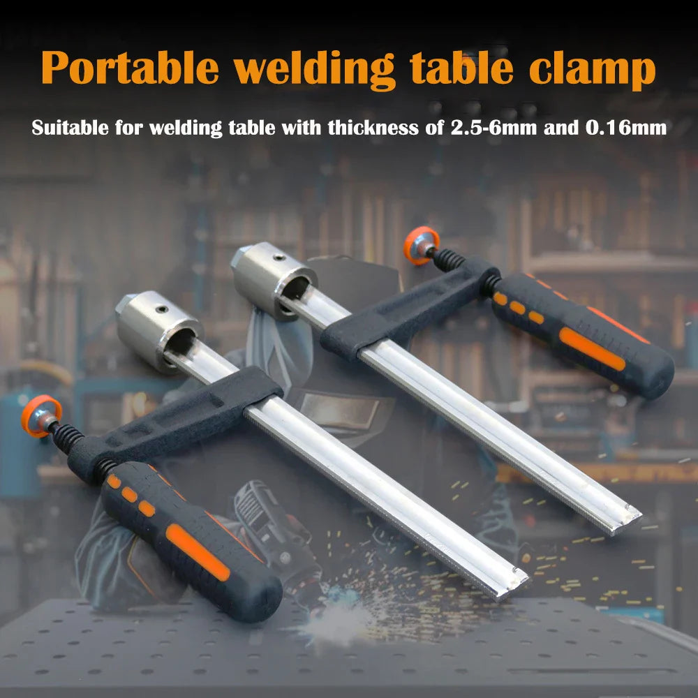 Serre-joint de bureau pour le travail du bois, à vis réglable, poignée et cliquet ajustable, pour outils d'établi. 