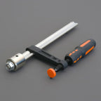 Serre-joint de bureau pour le travail du bois, à vis réglable, poignée et cliquet ajustable, pour outils d'établi. 