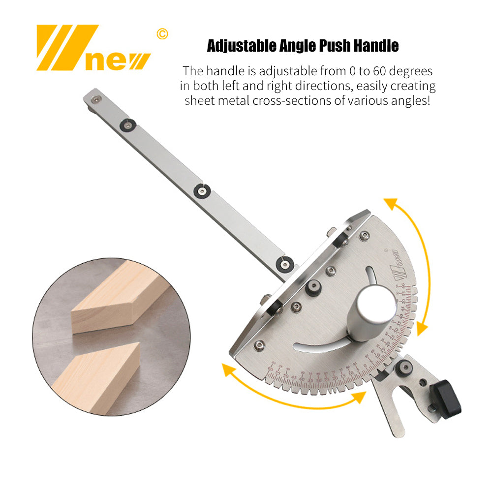 WNew Miter Gauge Fence With Track Stop Table Saw Router Woodworking Bench Tools Diy For Cutting Carpentry Squares Hand Tools