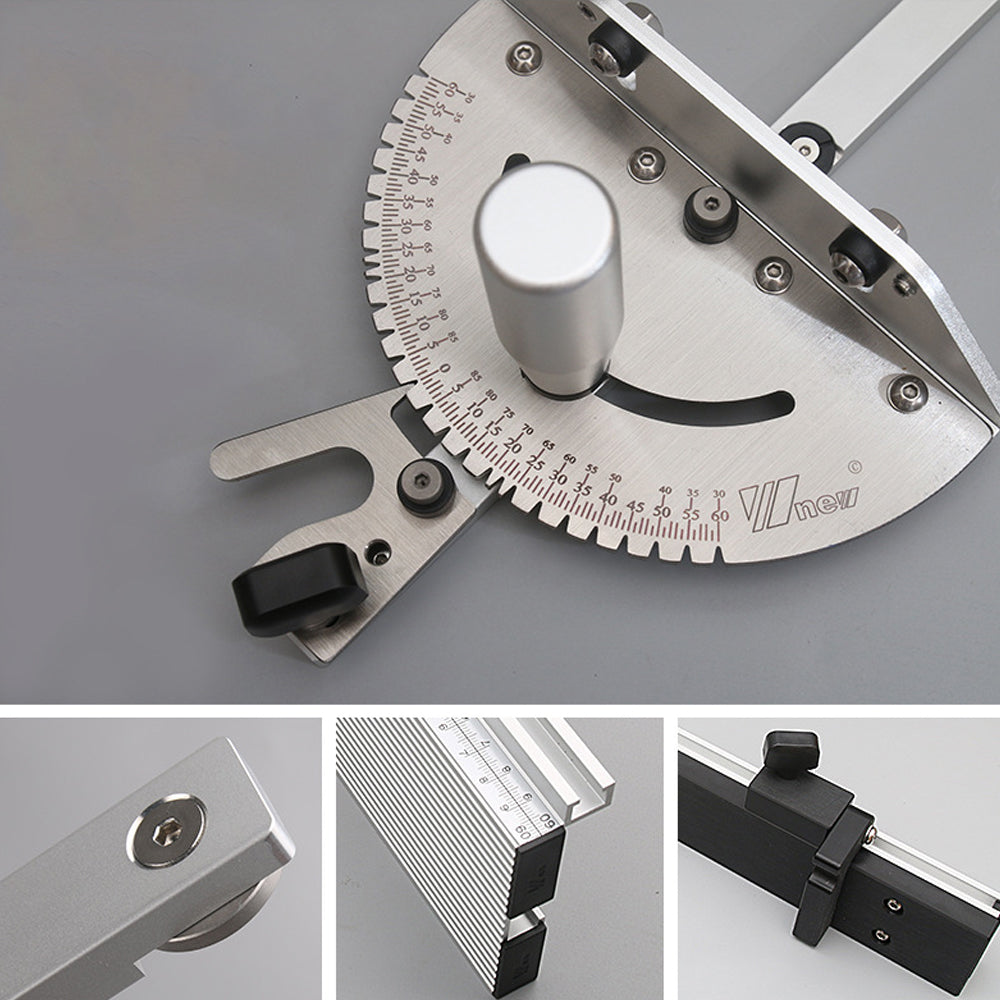 WNew Miter Gauge Fence With Track Stop Table Saw Router Woodworking Bench Tools Diy For Cutting Carpentry Squares Hand Tools - Image 2