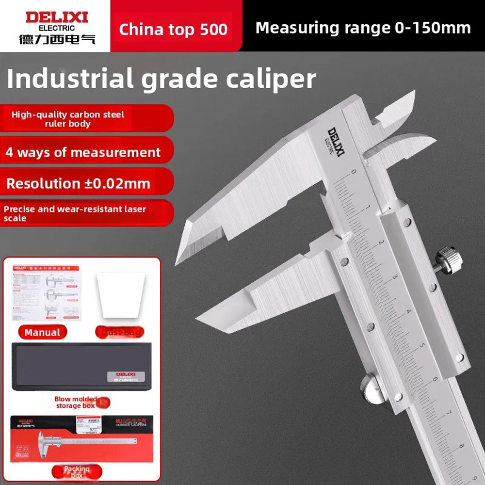 Stainless Steel Caliper High Precision Industrial Grade 0-150-200-300mm Mechanical Vernier Caliper - Image 2