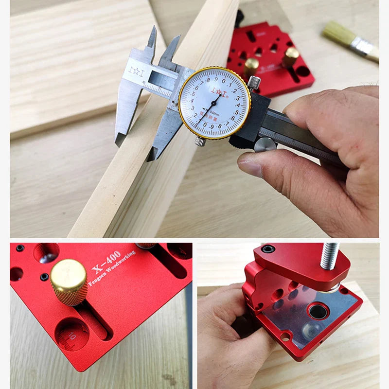 Adjustable Doweling Jig Kit Woodworking 3 in 1 Pocket Hole Jig Drilling Locator For Hole Puncher Furniture Connecting Tools - Image 7