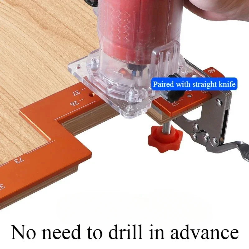 Embedded Handle Slotting Template Arc Slotting Tool Work Bar F Clamp Clip Set Suitable Wardrobe kitchen Door No Handle slotting - Image 3