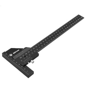 Woodworking Scriber Gauge Aluminum Alloy T Type Measuring Marking Framing Ruler Tool for Carpentry DIY Tools