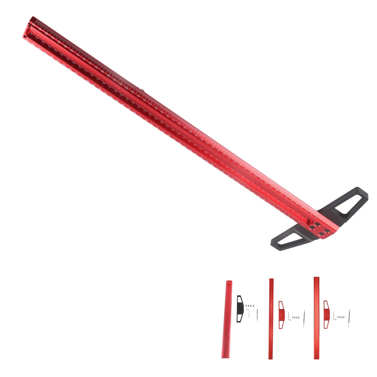T Type Woodworking Ruler Hole Positioning Scribing Gauge Aluminum Alloy Measuring Tool for Carpenter - Image 5