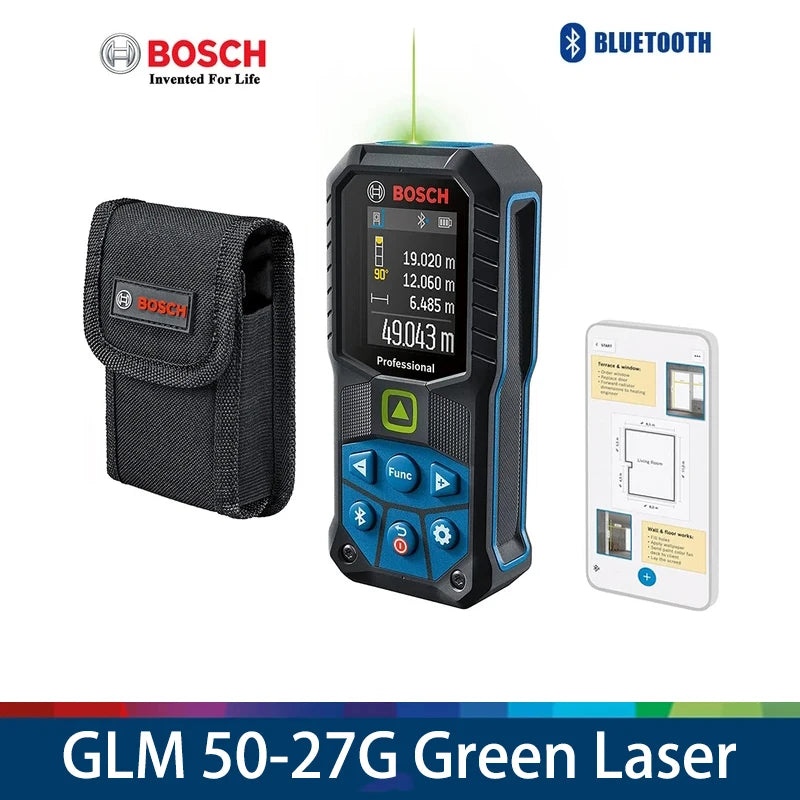 Bosch Professional 50M Green Light Laser Rangefinder Ergonomic With Bluetooth GLM50-27CG
