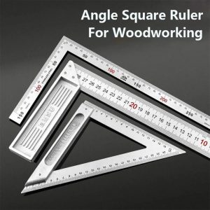 Double Sided Scale Angle Square Ruler Measuring Tool 30/50CM Triangle Ruler Stainless Steel 90 Degree Turning Ruler Woodworking