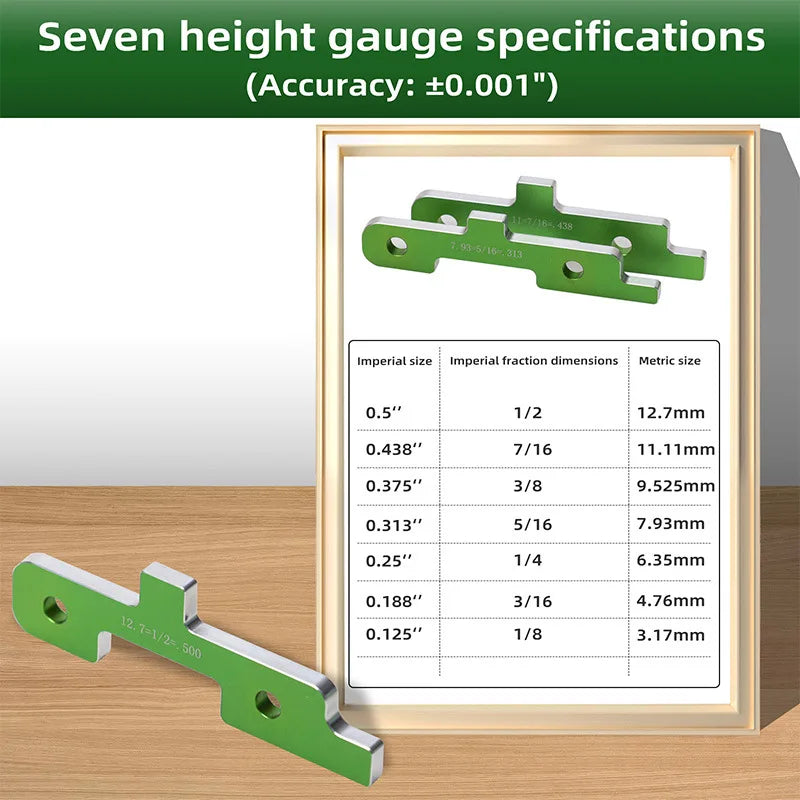 Precision Table Saw Woodworking Measuring Block Set Gauge Block Aluminum Alloy Setup Bars Router Table Saw Accessories - Image 3