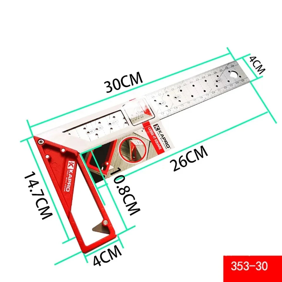 Multifunction Stainless Steel Carpenter Square Angle Marking Right Ruler Try Square Precision Tool For Joiner Carpenter Wood - Image 7
