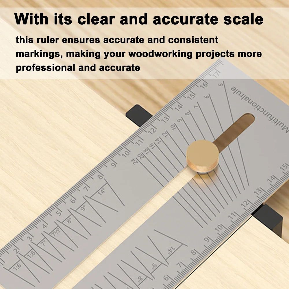 Adjustable Bevel Angle Gauge, Woodworking Scriber Protractor, Stainless Steel Mark Angle Ruler, Slope Gauge, Carpentry Accessory - Image 3