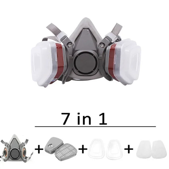 Gas-Proof Half Face Mask 6200 Gas Mask Series Combination Matched with 6001/2091/5n11 Filters for Chemical Organic Protection - Image 7