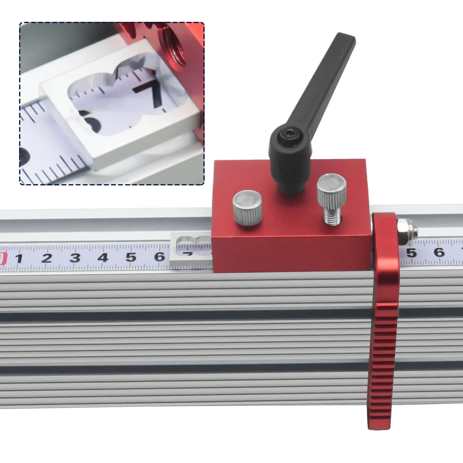 Stop Fence Stop Fence Stop Aluminum Alloy T Track Limit Stop Type 75 Accessory for Woodworking T Track Fence Stop