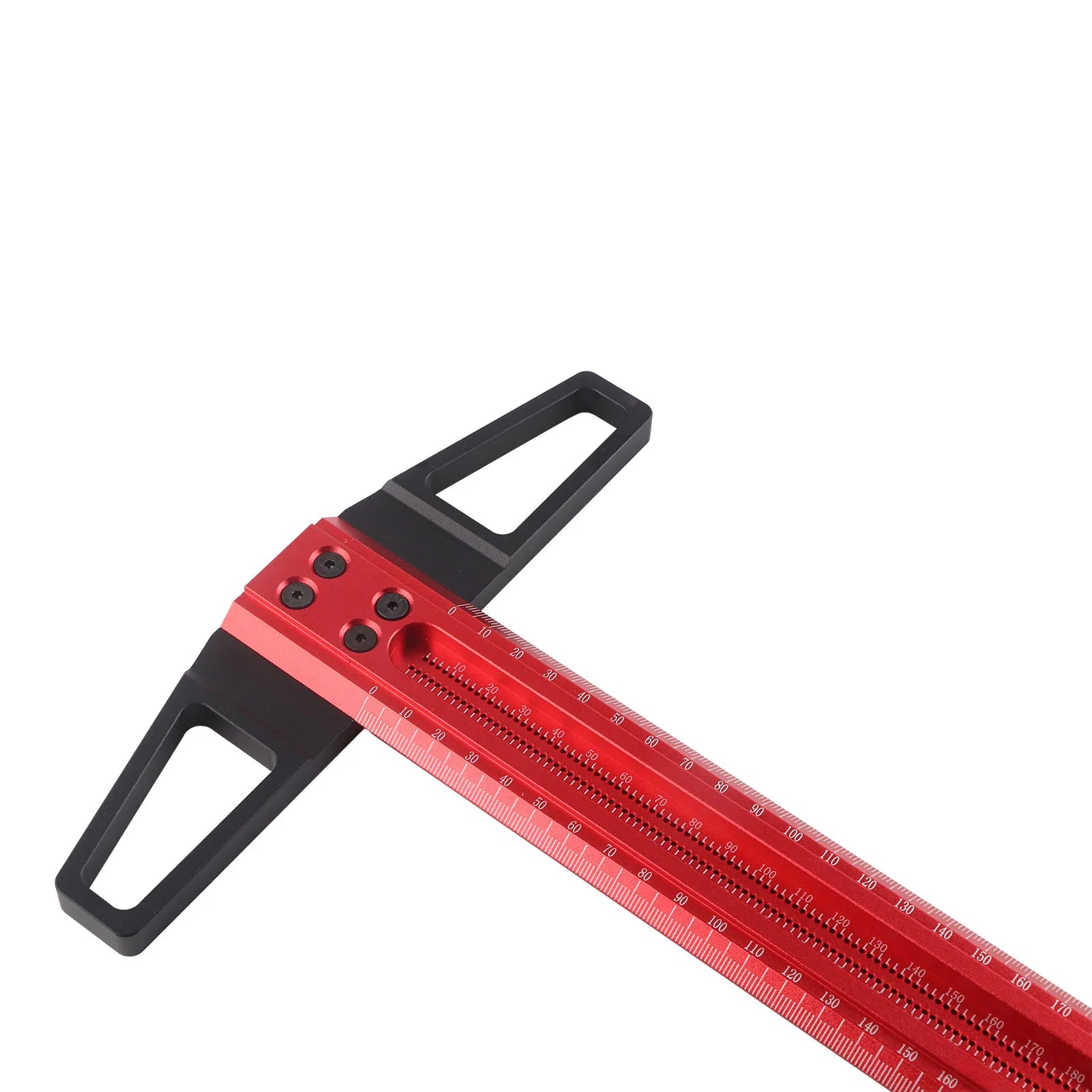 T Type Woodworking Ruler Hole Positioning Scribing Gauge Aluminum Alloy Measuring Tool for Carpenter - Image 6