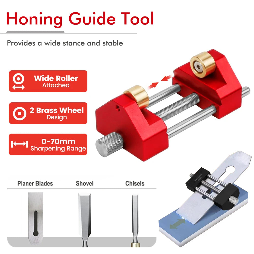 2025 New Professional Sharpening Jig for Woodworking, Fixed Angle Guide with Tungsten Rod for Chisels & Plane Irons,DIY Tool Kit - Image 3