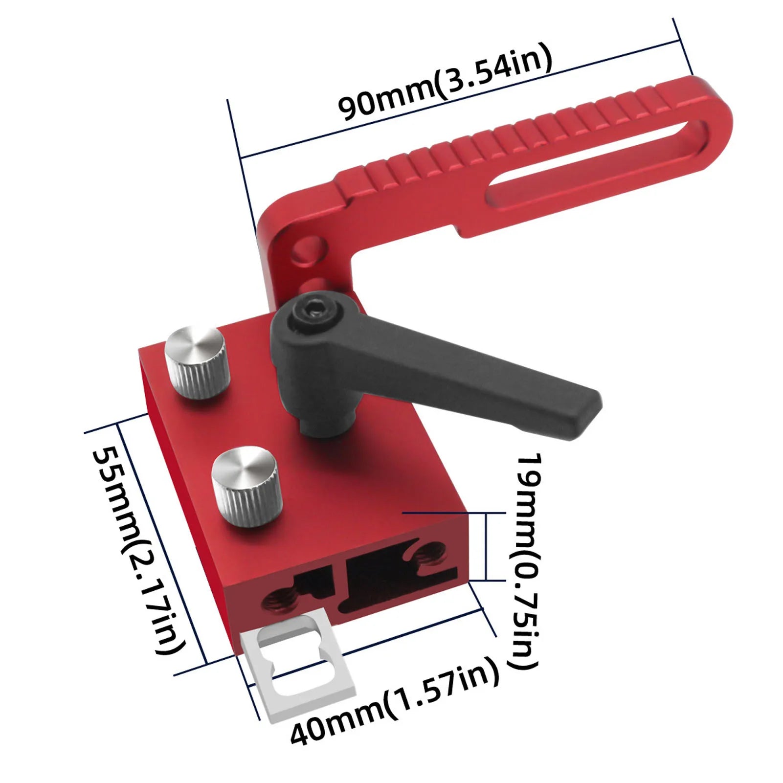 Stop Fence Stop Fence Stop Aluminum Alloy T Track Limit Stop Type 75 Accessory for Woodworking T Track Fence Stop - Image 6