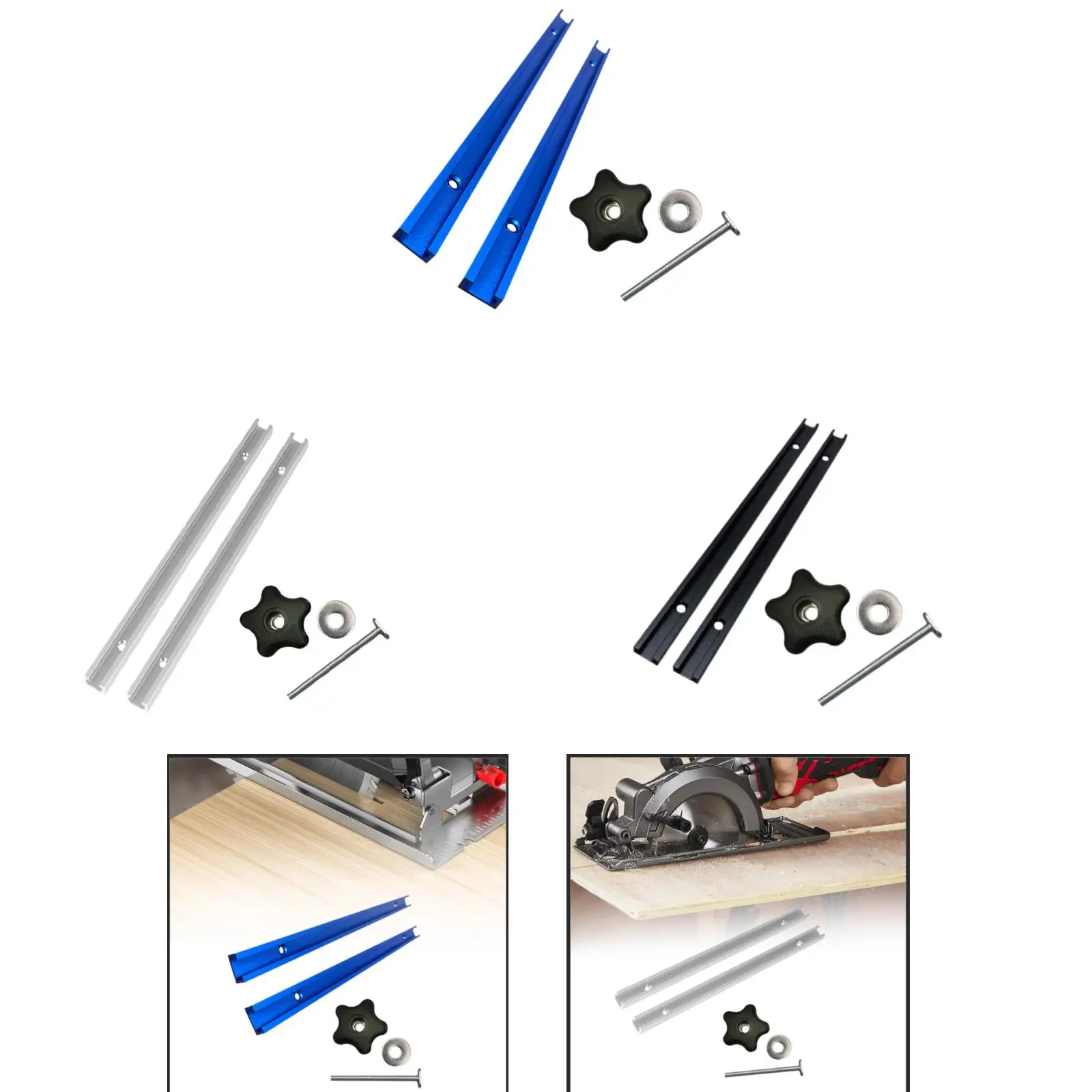 Miter Track Jig Kit for T-Track Systems, 30.5cm Length, Table Saws and Mills Miter Track Jig Kit for T-Track Systems, 30.5cm Length, Table Saws and Mills