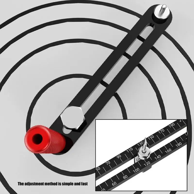 652F Extendable Thin Guide Circle Cutter with Metricss and Imperials Scales for Accurate Woodworking Standard Cutter - Image 4