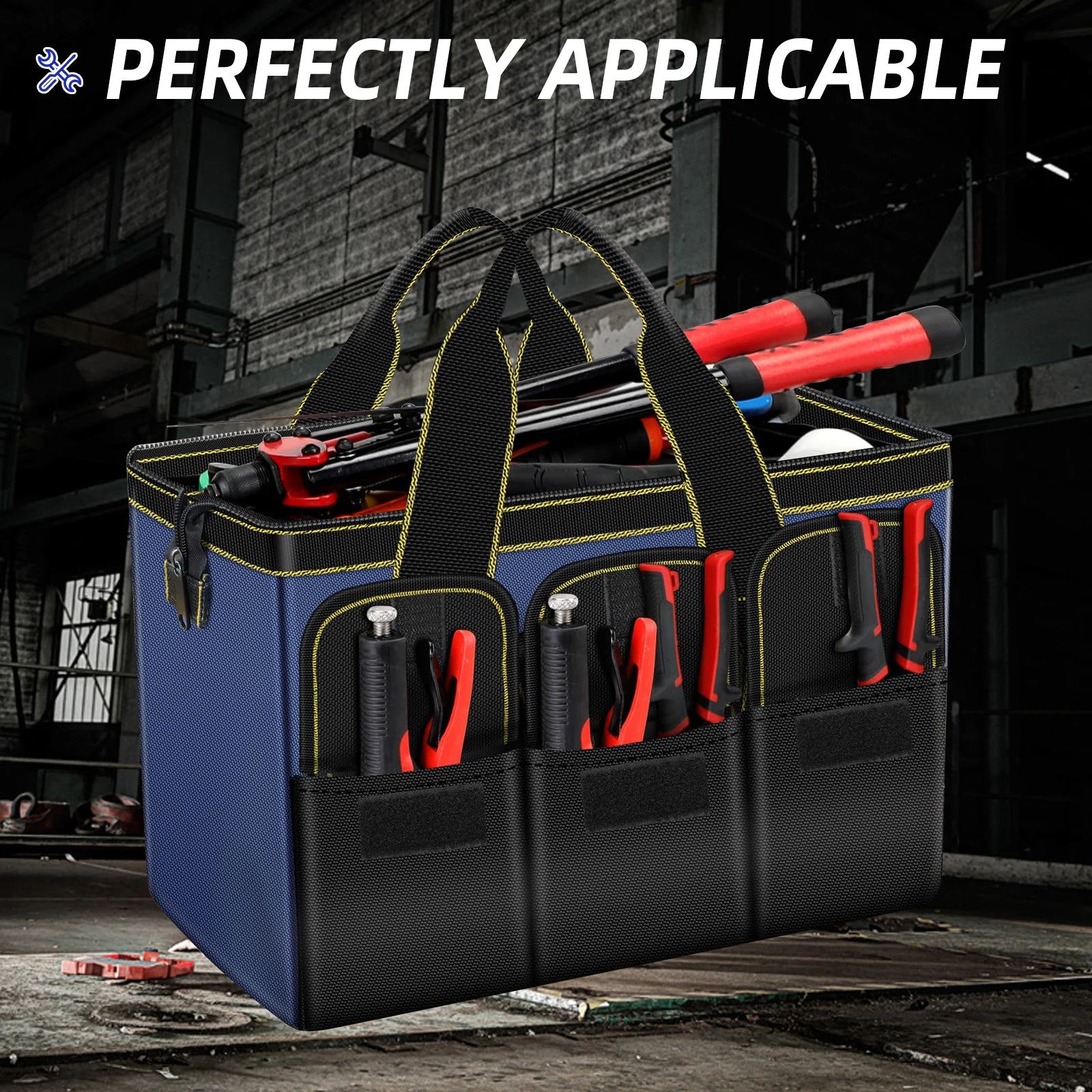 AIRAJ Multifunctional Tool Bags 1680D Oxford Cloth Electrician Bags Waterproof and Wear-Resistant High Capacity Storage Bags - Image 5