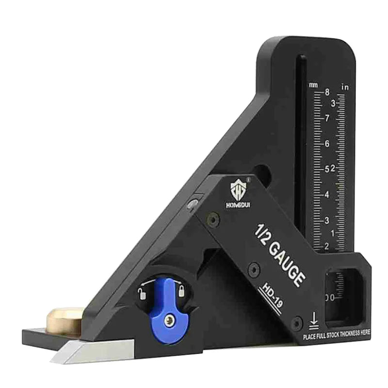 HONGDUI 1/2 Gauge 1/2 Fit Finder Height Gauge Measuring Tool Center Finder Woodworking Measure Marker Precision Automatically - Image 7