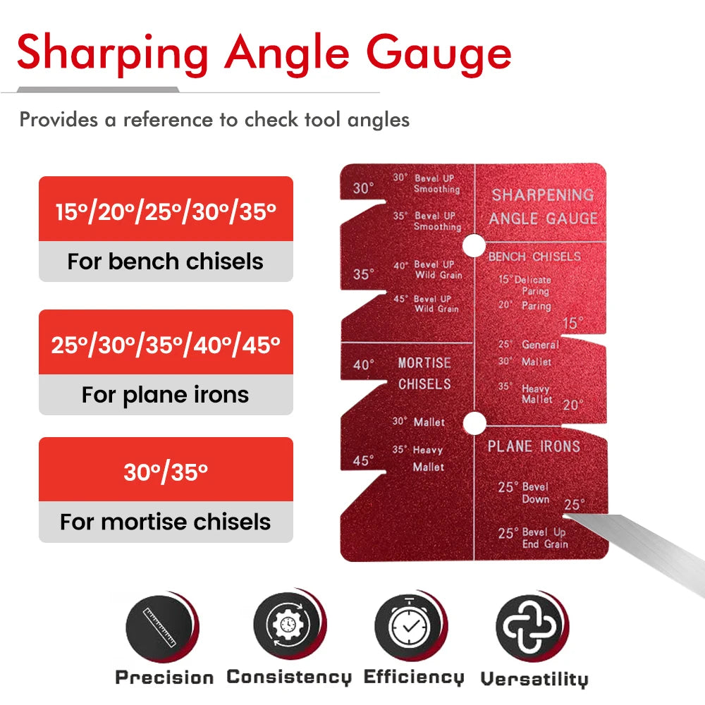 2025 New Professional Sharpening Jig for Woodworking, Fixed Angle Guide with Tungsten Rod for Chisels & Plane Irons,DIY Tool Kit - Image 4