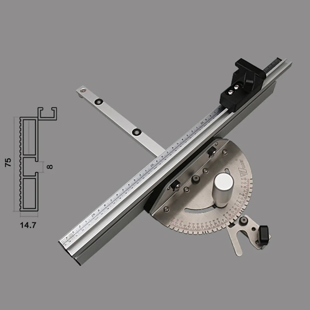 WNew Miter Gauge Fence With Track Stop Table Saw Router Woodworking Bench Tools Diy For Cutting Carpentry Squares Hand Tools - Image 9