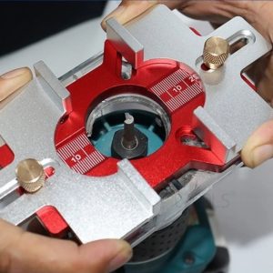 Woodworking 2-in-1 Slotted Positioning Plate Aluminum Alloy Drawer Handle Punching Template Wood Convenient Cut Auxiliary Tools