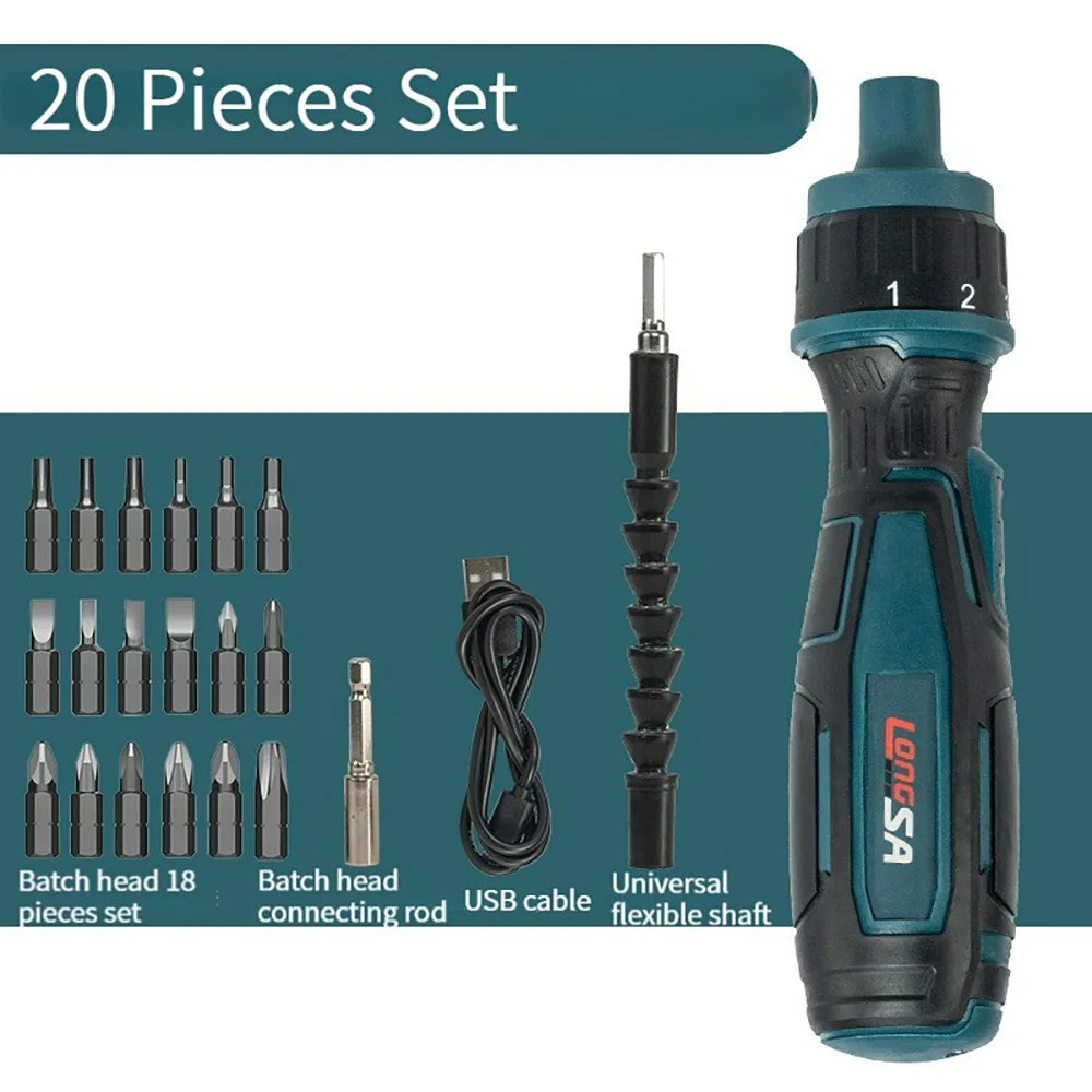 Large Torque Electric Screwdriver 0.15-7 Nm Manual Tool Ratchet Screwdriver Set Mini Electric Drill Hand Tools With Flashlight - Image 8