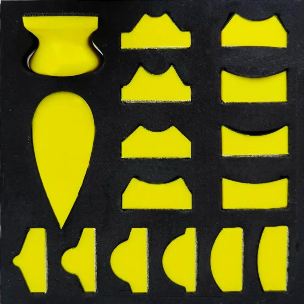 16Pcs Hand Sanding Block Hook and Loop Soft and Durable Foam Material Interchangeable Assorted Pad Furniture Restoration Crafts - Image 2