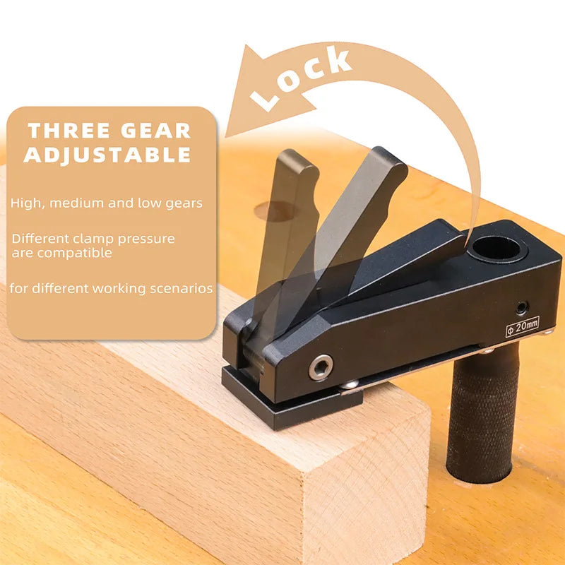 Workbench Dog Hole Quick Clamp Tool Bench Dog Under Clamp Desktop Clamp 19/20 mm 0.75 inch - Image 3