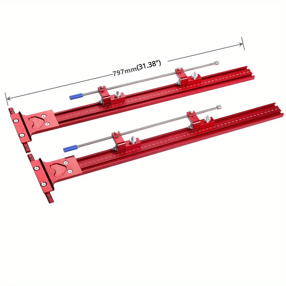 Repeat-Cutting Parallel Rail Guide System for Festool & Makita Circular Saw Tracks - Aluminum Alloy Track Saw Rail Angle Clamp - Image 5