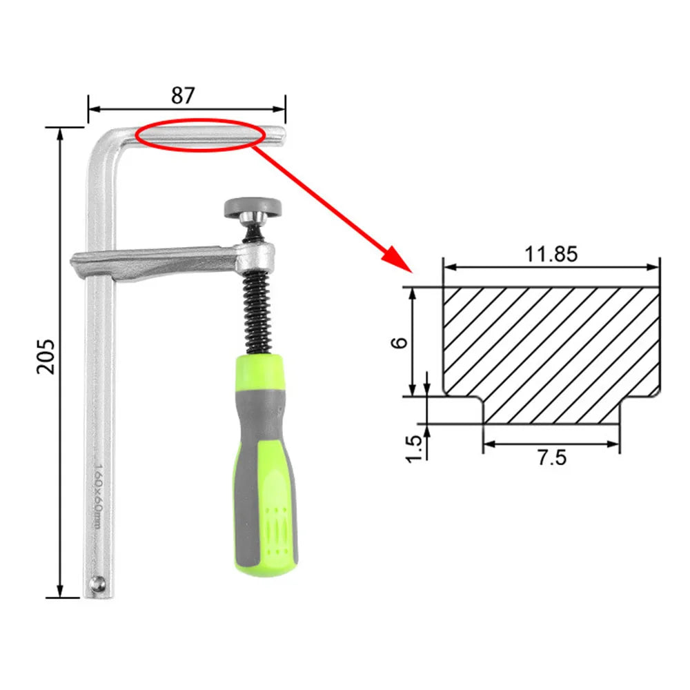 Workbench Guide Rail Clamp Dovetail Clamp Quick Screw Clamp 120/160/200/300 mm Woodworking Clamp for Festool Makita Guide Rail - Image 5