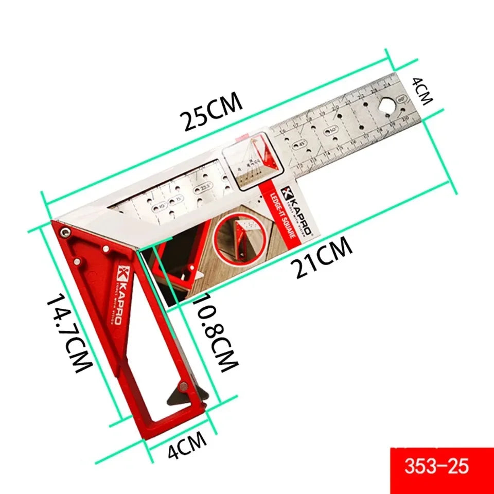 Multifunction Stainless Steel Carpenter Square Angle Marking Right Ruler Try Square Precision Tool For Joiner Carpenter Wood - Image 8