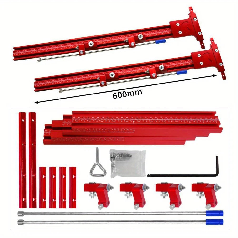 Repeat-Cutting Parallel Rail Guide System for Festool & Makita Circular Saw Tracks - Aluminum Alloy Track Saw Rail Angle Clamp - Image 7