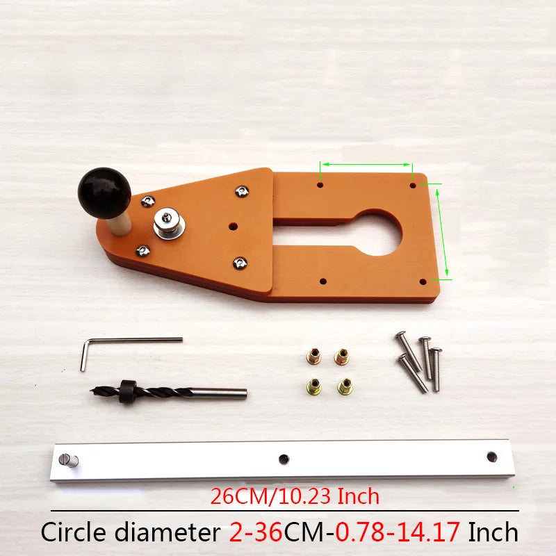 Router Circle Cutter Jig Electric Hand Trimmer Accessory Tool Set Kit for Wood Router Milling Slotting Trimming Machine Tools - Image 8
