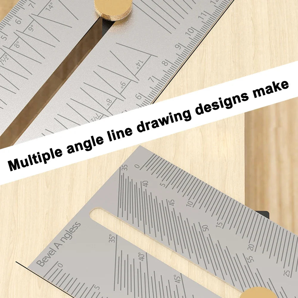 Adjustable Bevel Angle Gauge, Woodworking Scriber Protractor, Stainless Steel Mark Angle Ruler, Slope Gauge, Carpentry Accessory - Image 4