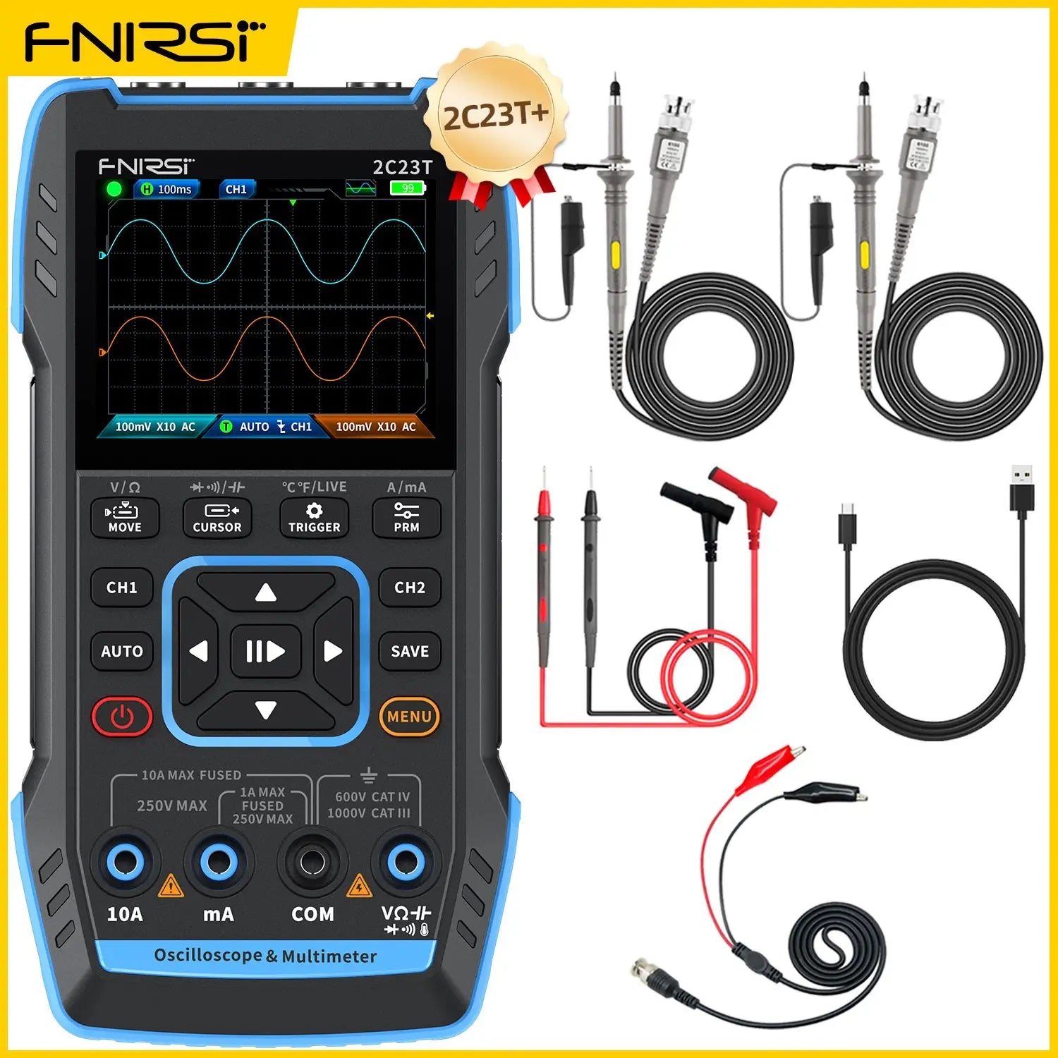 FNIRSI 2C53T 2C23T Oscilloscope Multimeter Signal Generator - Image 8