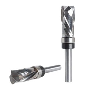 1pc 6.35mm Bearing Ultra-Perfomance Compression flush trim router bit 8 mm Wood Milling Cutter Woodworking End Mill 1/4 Inch
